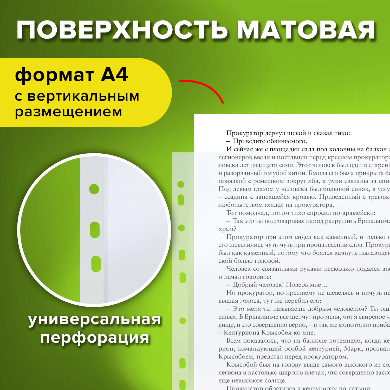 Файлы Staff А4 100 штук матовые с перфорацией