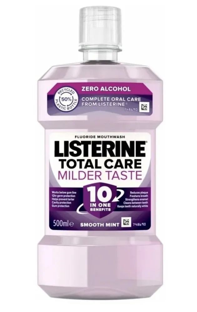 Ополаскиватель для полости рта LISTERINE TOTAL CARE TEETH PROTECT 500 мл Комплексная защита зубов и десен - фото 1