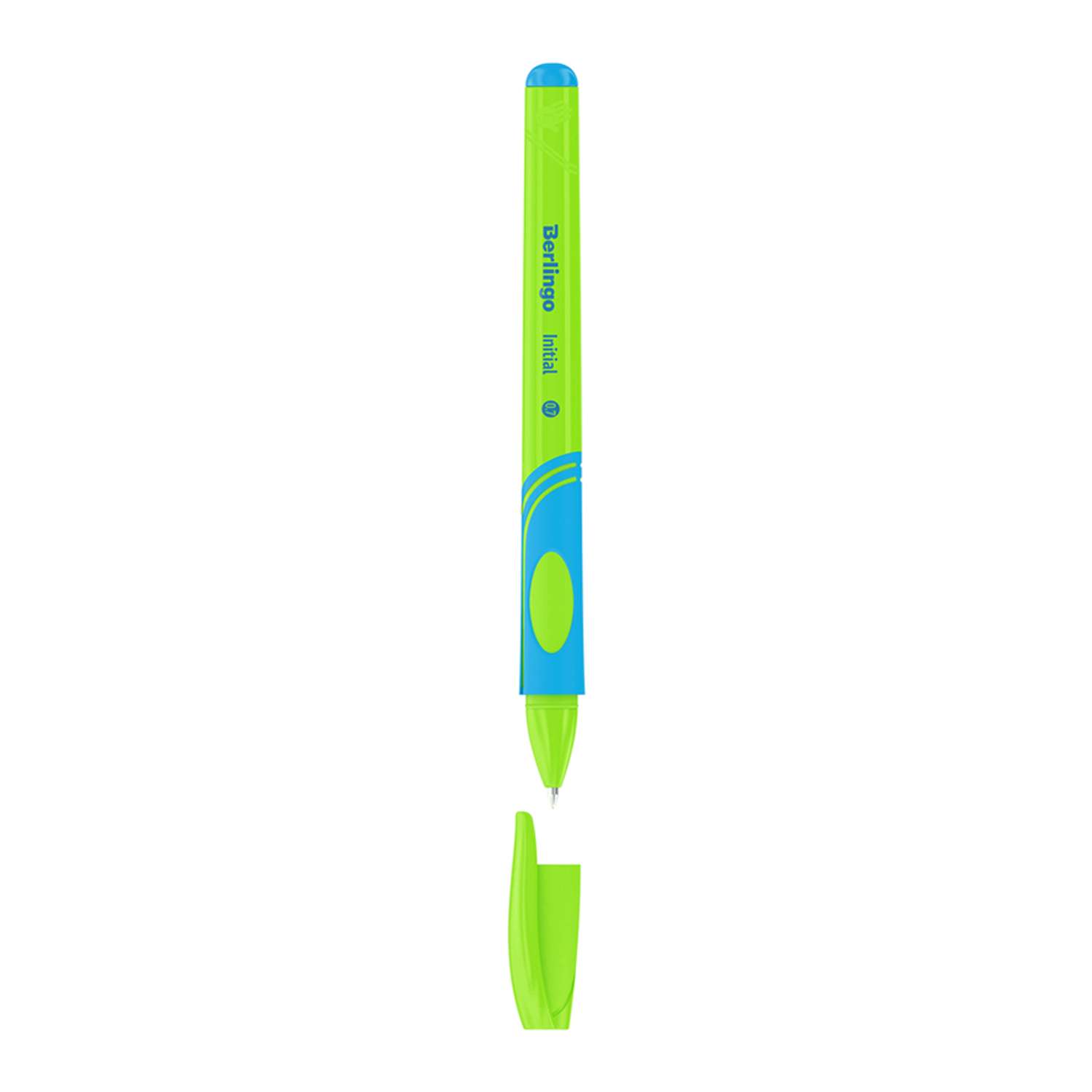 Ручка шариковая Berlingo Initial для левшей светло-синяя 0.7 мм 2 шт PET-пенал с европодвесом - фото 1