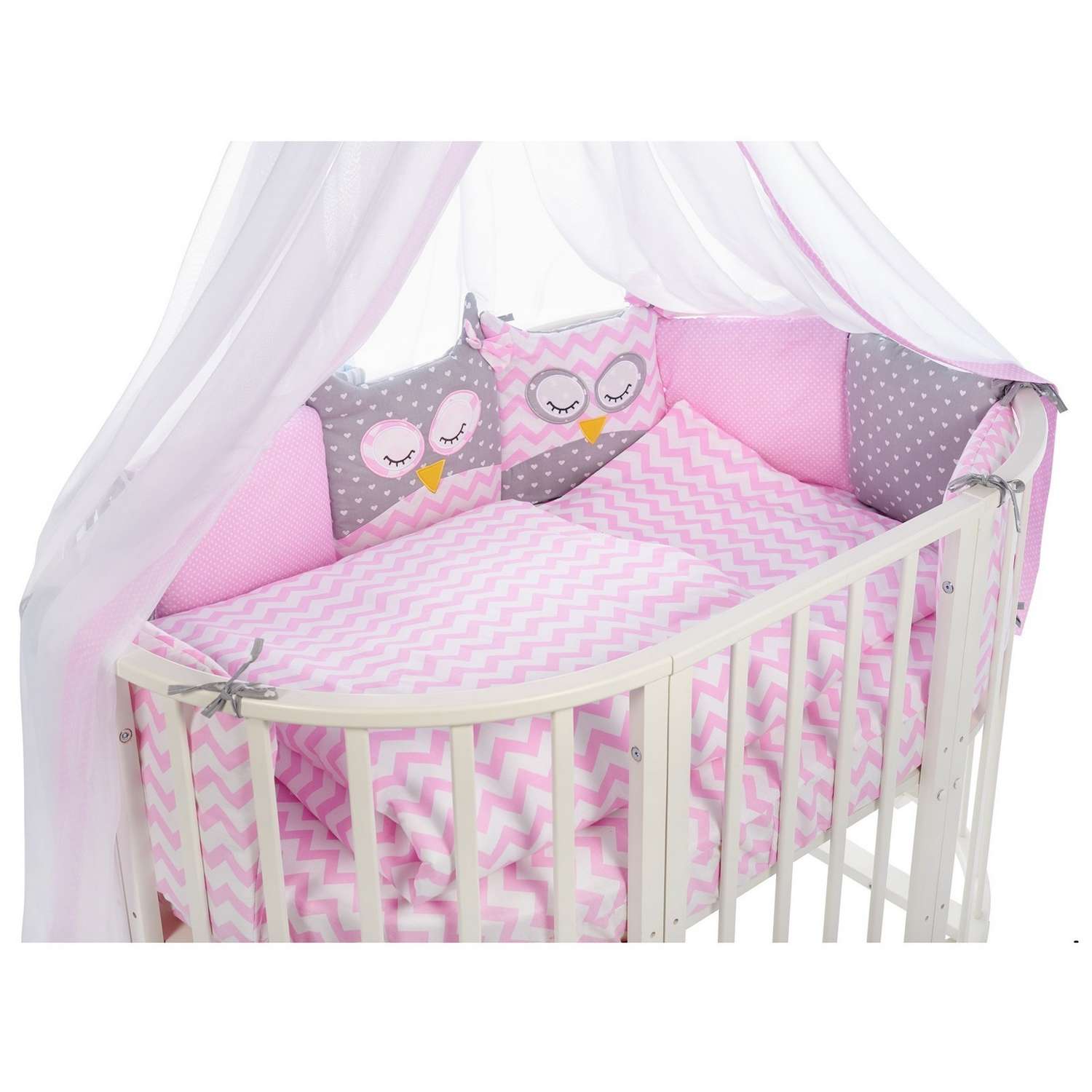 Комплект в овальную кроватку Sweet Baby Civetta 10предметов Rosa Розовый - фото 2