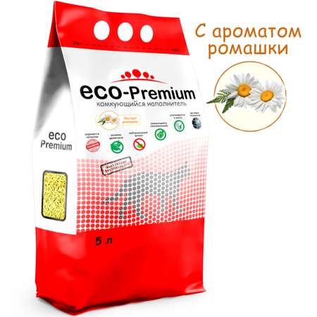 Наполнитель для кошек Eco premium Ромашка древесный 5л