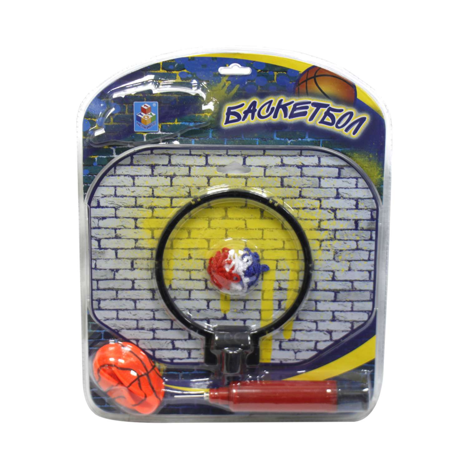 Игровой набор 1 TOY баскетбольный щит с мячом и насосом - фото 1