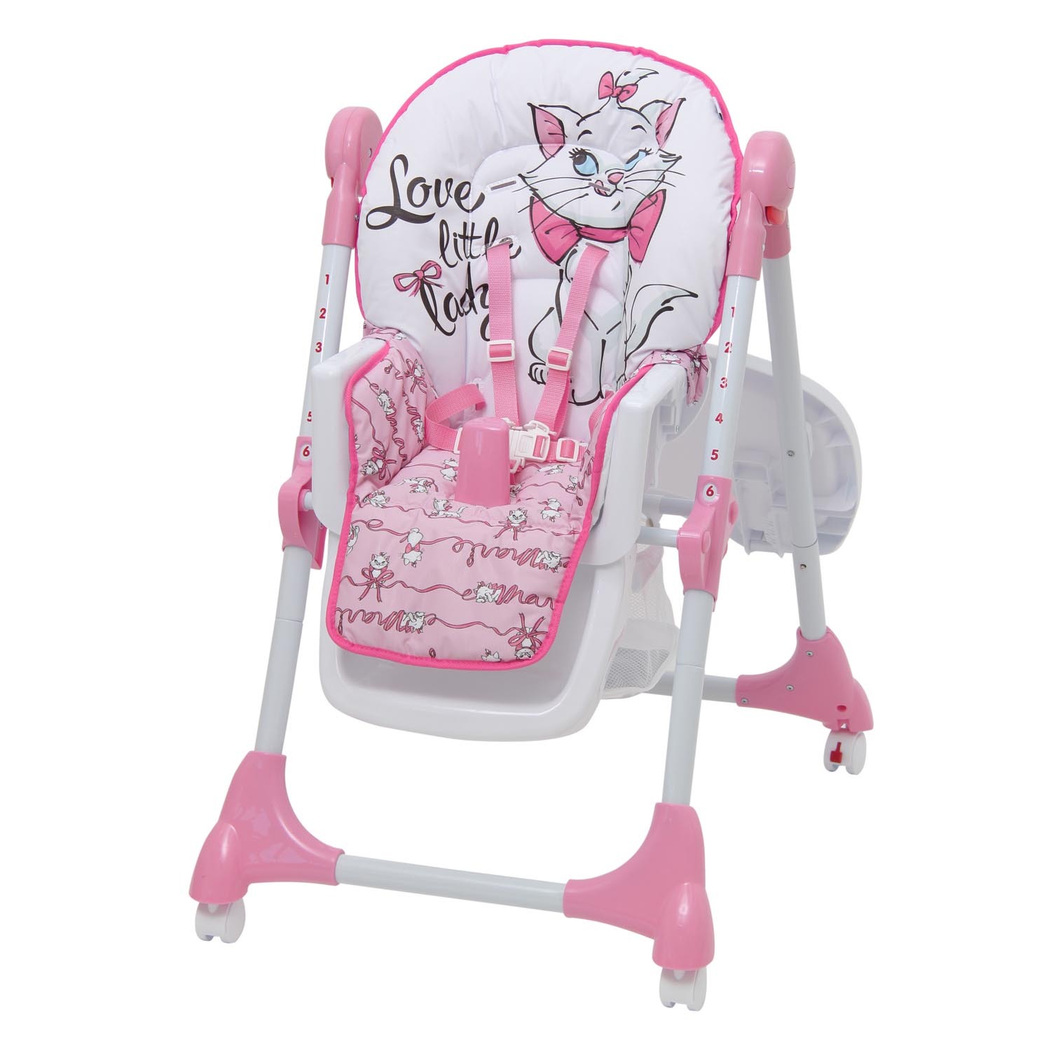 Стульчик для кормления Polini kids Disney baby 470 Кошка Мари Розовый - фото 8