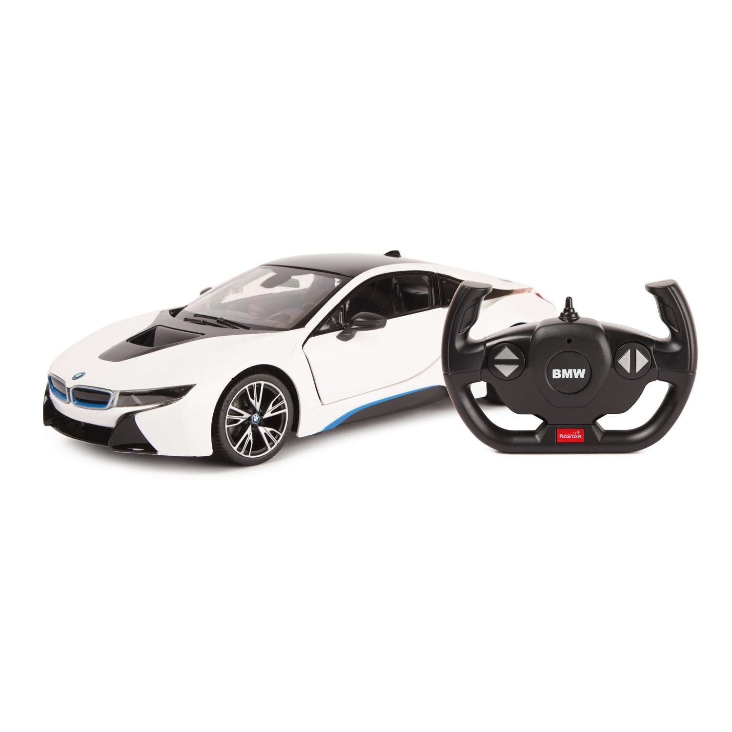 Машина Rastar РУ 1:14 BMW i8 Белая 71010 - фото 1