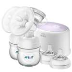 Молокоотсос Philips Avent двойной электронный +2бутылочки 125мл+2соски+сумка SCF334/31