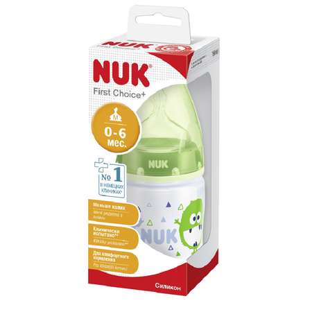 Бутылочка Nuk First Choice Монстрики 150мл с 0месяцев 10742005