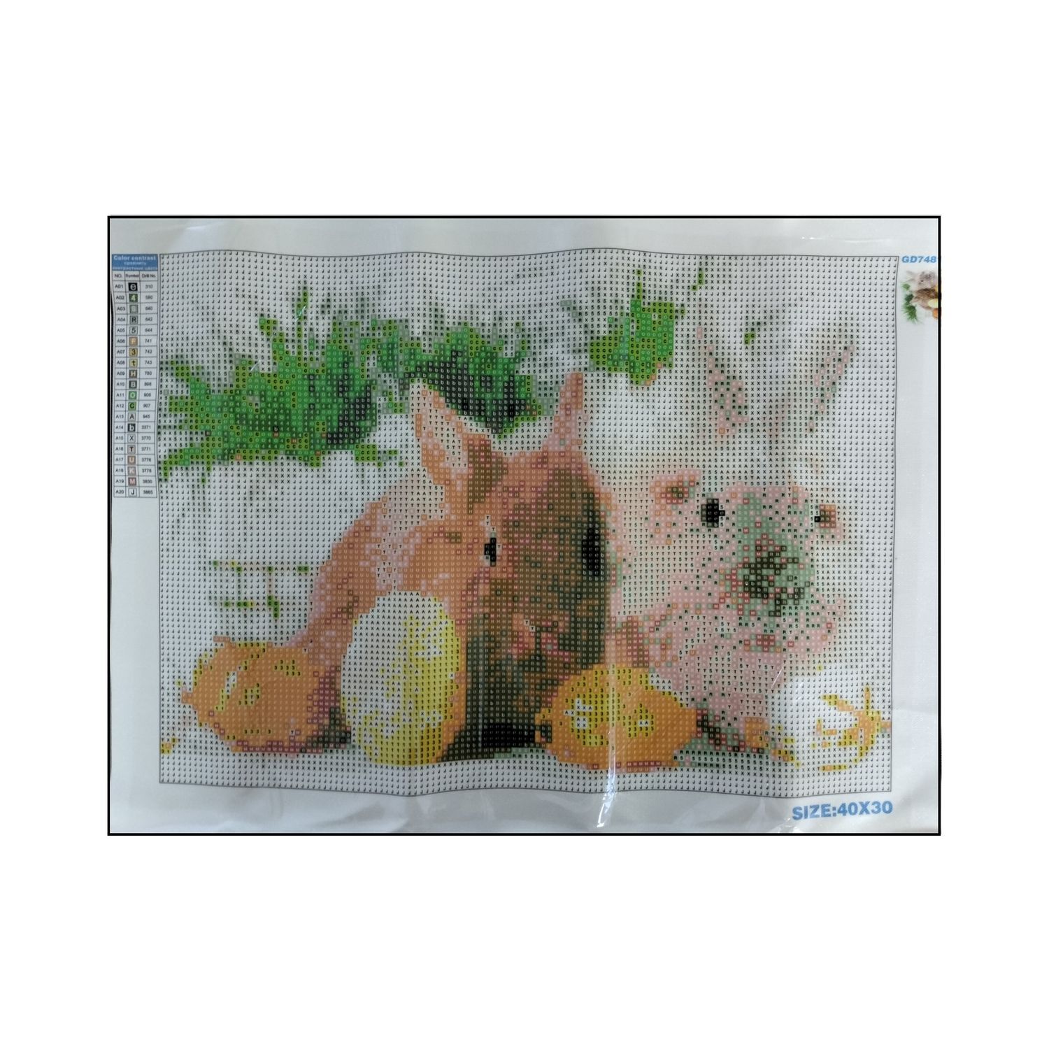 Алмазная мозаика Seichi Кролики 30х40 см - фото 4