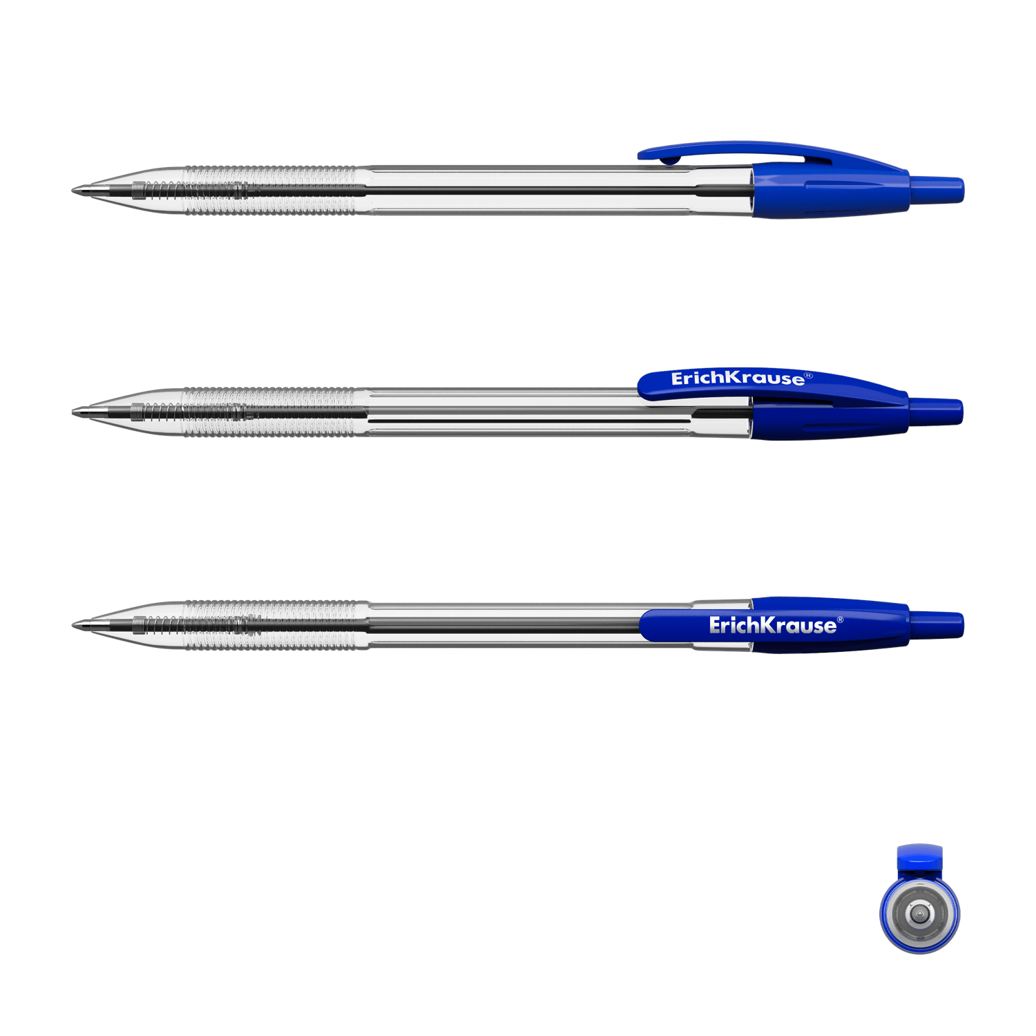 Ручка шариковая автоматическая ErichKrause R-301 Classic Matic 1.0 цвет чернил синий 46756 - фото 2