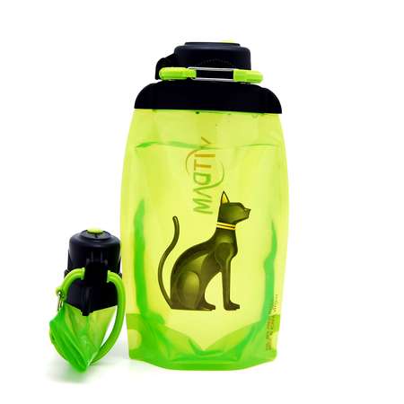 Бутылка для воды складная VITDAM светло зеленая 500мл B050YGS 610