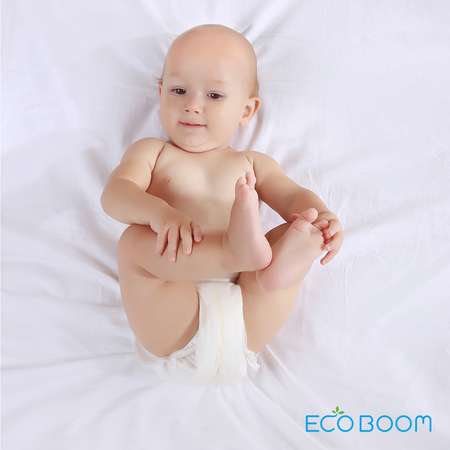 Бамбуковые подгузники детские ECO BOOM размер 5/XL для детей весом 12 кг. и более 28 шт