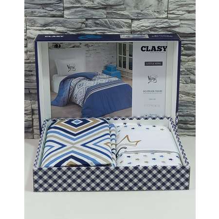 Комплект постельного белья ATLASPLUS 1.5 спальный для подростка ранфорс хлопок наволочка 50х70 см