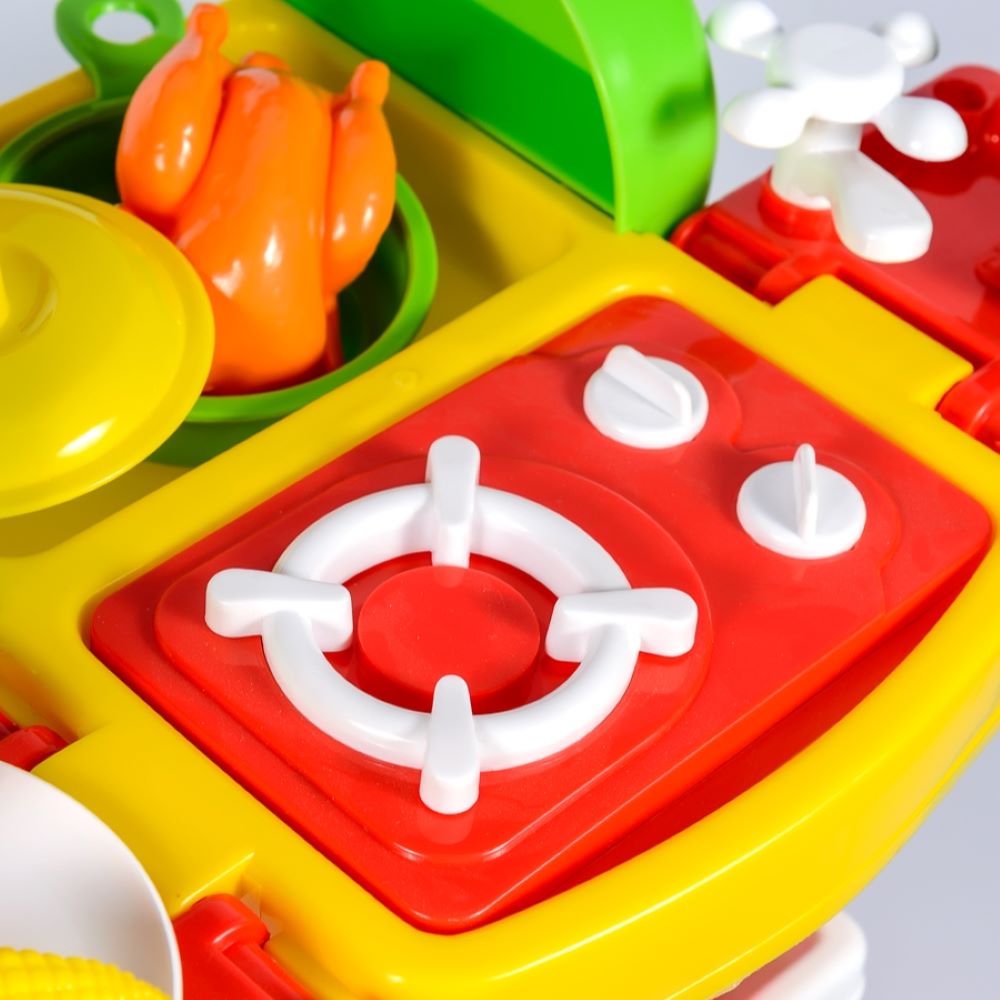 Детская кухня игровая Green Plast набор игрушечная посуда и продукты - фото 4
