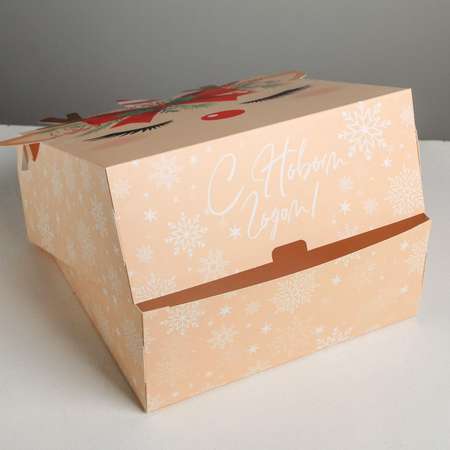 Коробка Дарите Счастье складная «Единорог». 25×25×10 см