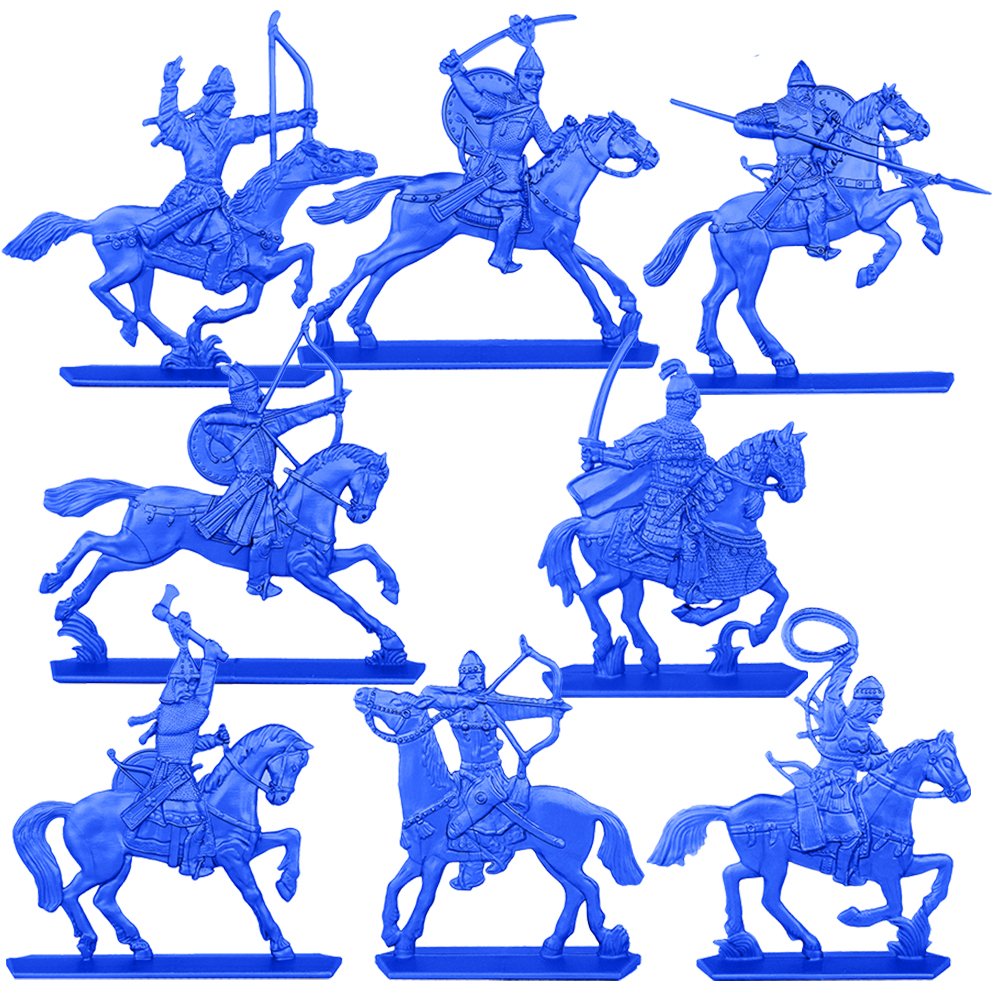 Набор солдатиков Воины и Битвы Конные половцы цвет синий - фото 1