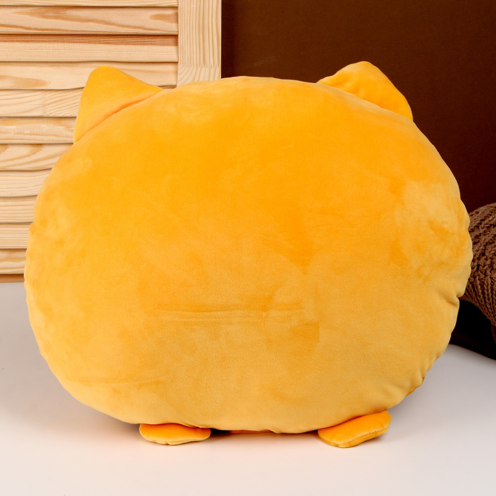 Мягкая игрушка Sima-Land подушка «Кот» 43 см цвет оранжевый - фото 4