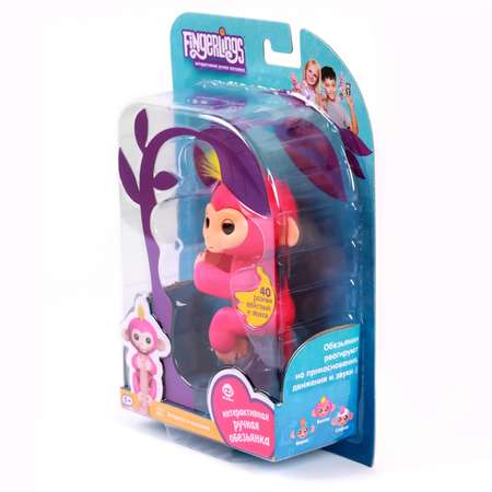 Обезьянка Fingerlings интерактивная Белла Розовая