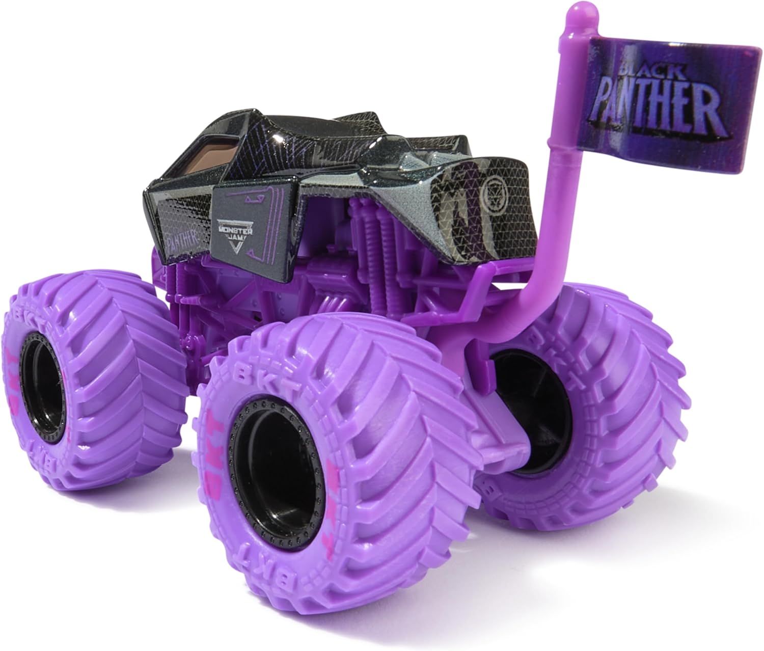 Монстр-трак Monster Jam Marvel Black Panther 1:64 фиолетовый 6069960 - фото 2