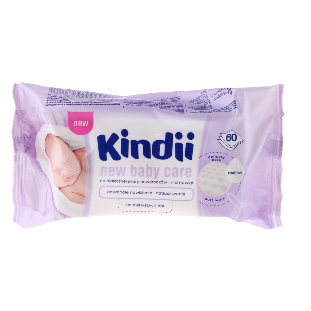 Влажные салфетки Kindii Для детей и младенцев New Baby Care 60шт - фото 2