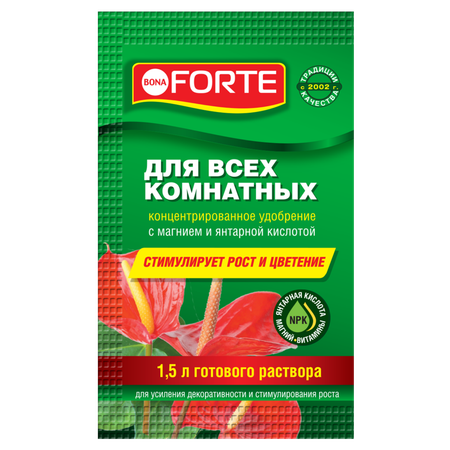 Удобрение Bona Forte для всех комнатных растений 10мл