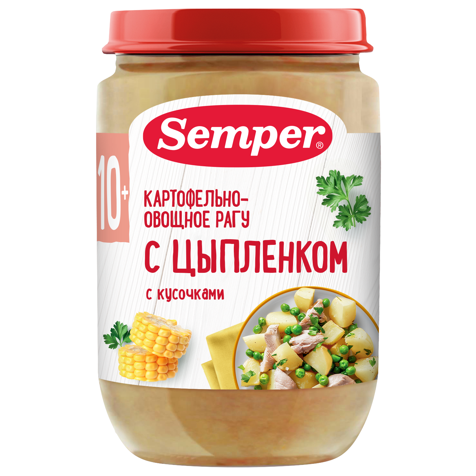 Пюре Semper рагу картофель-овощи-цыпленок 190г с 12месяцев - фото 1