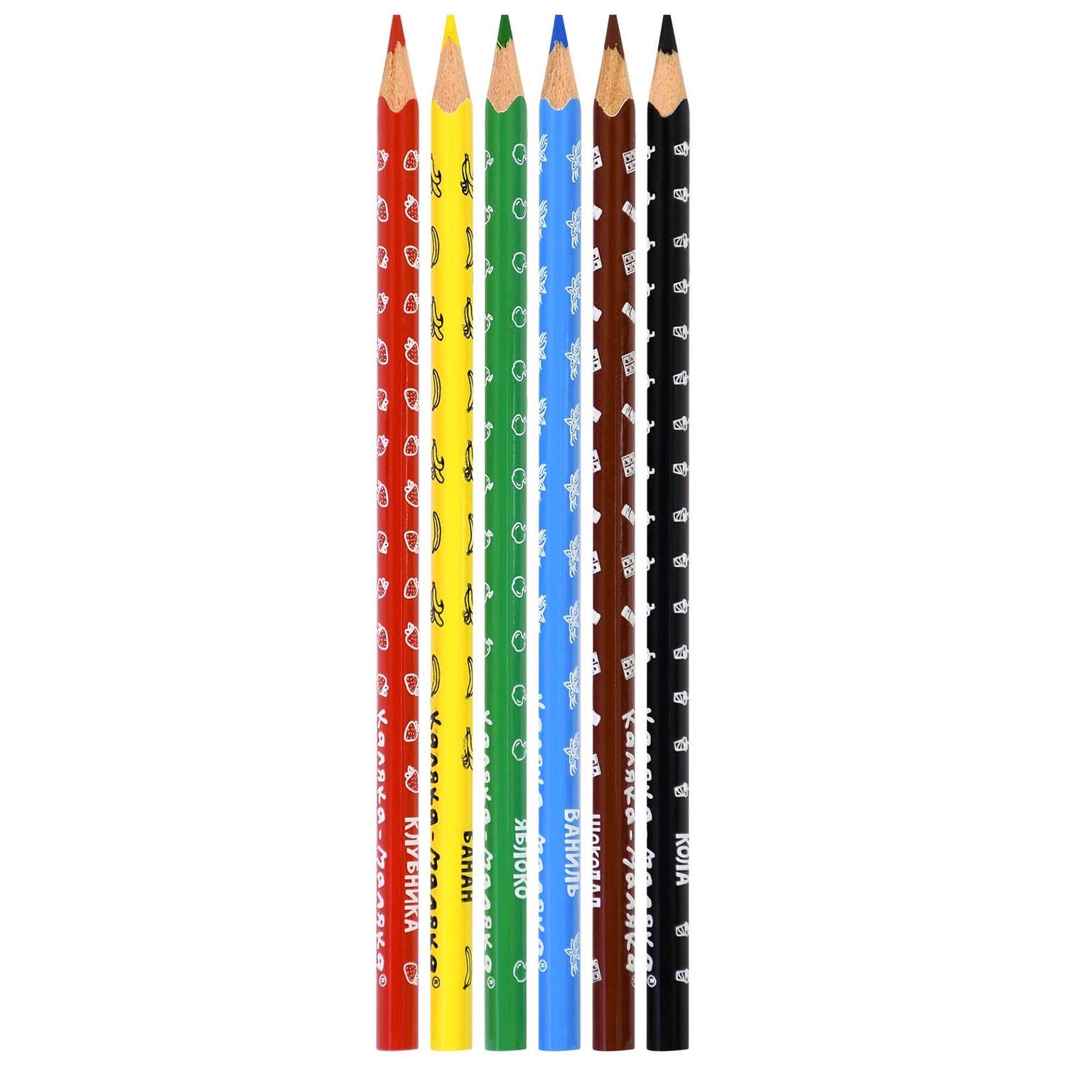 Набор цветных карандашей Каляка-Маляка ароматизированные трехгранные супермягкий грифель 6цветов КТКМ6А - фото 2