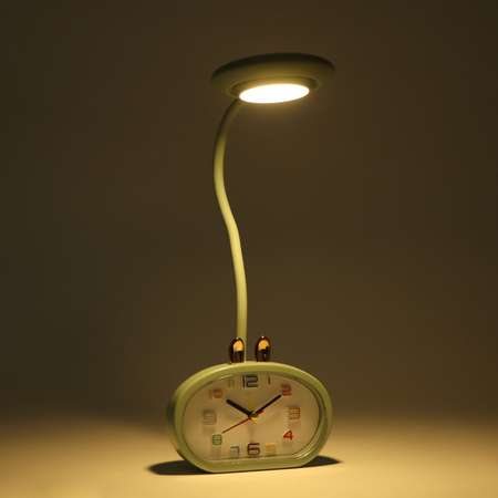 Часы-светильник Sima-Land «Элеанор» с будильником подсветкой 800 мАч 3 режима дискретный ход USB