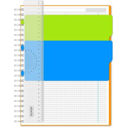 Бизнес-тетрадь Attache Fantasy А4 140 листов спираль пластиковая обложка с разделителем оранжевый