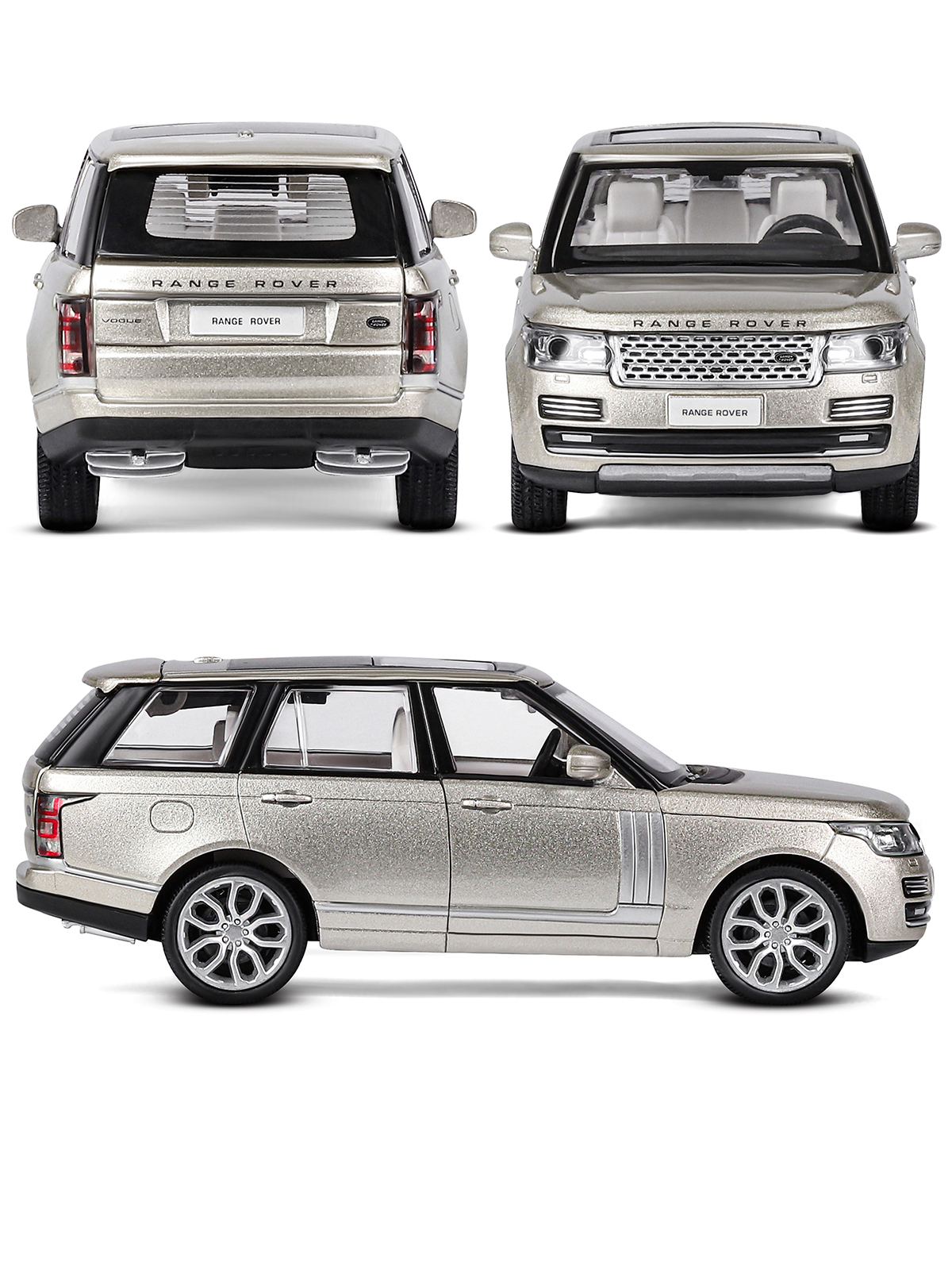 Внедорожник АВТОпанорама Land Rover Range Rover 1:34 бежевый JB1251158 - фото 5