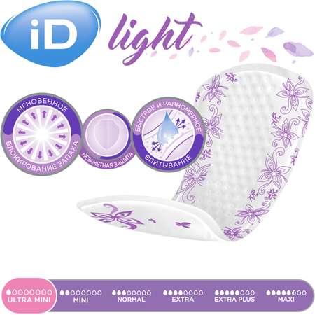 Прокладки урологические iD LIGHT Ultra mini 3 упаковки по 28 шт