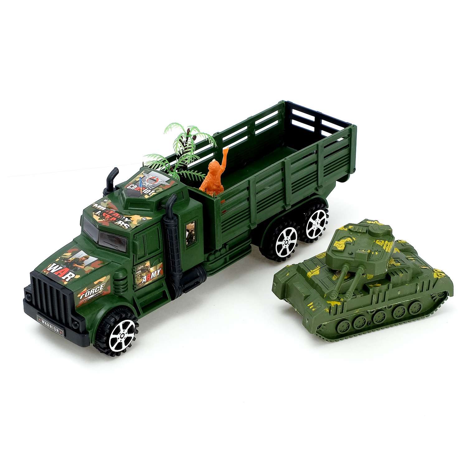 Машина инерационная Sima-Land Военная с танком и солдатиком 475572 - фото 4