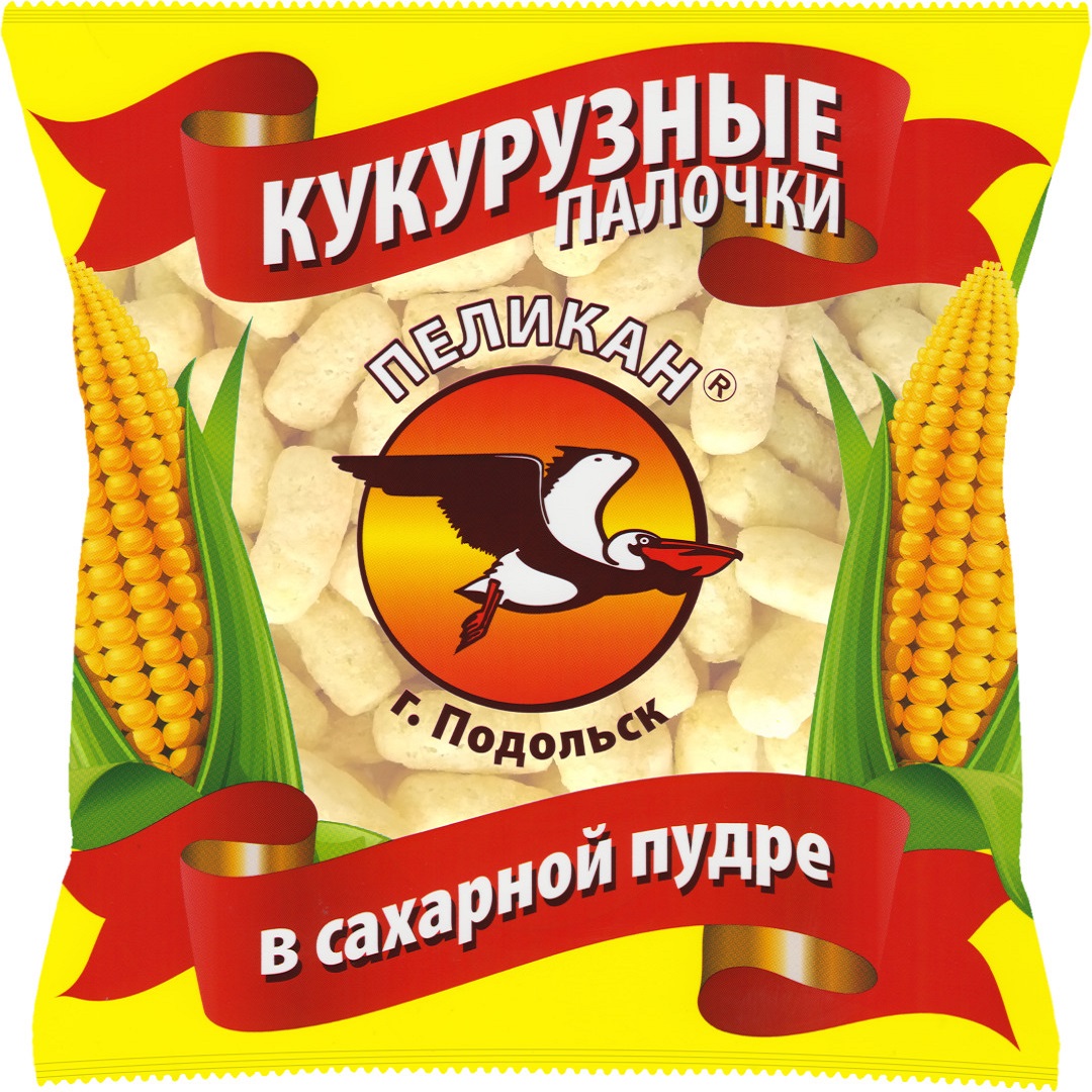 Кукурузные палочки Пеликан в сахарной пудре 65 грамм купить по цене 42 ₽ в  интернет-магазине Детский мир