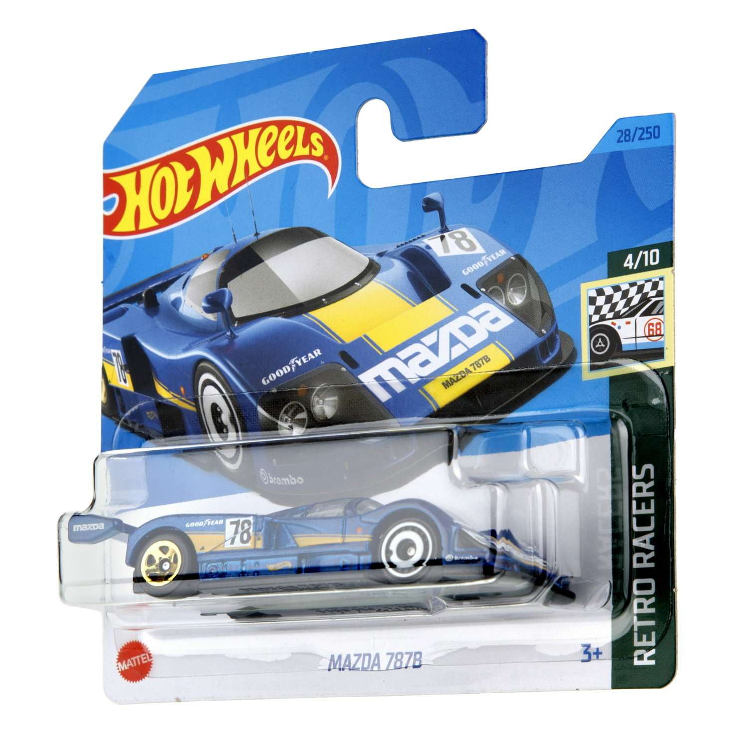 Автомобиль Hot Wheels Mazda 787B Retro Racers 1:64 60667 - фото 6