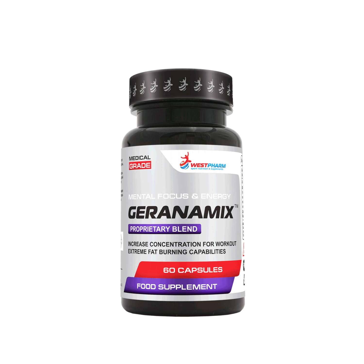 Предтренировочный комплекс WESTPHARM GERANАMIX 60 капсул - фото 1