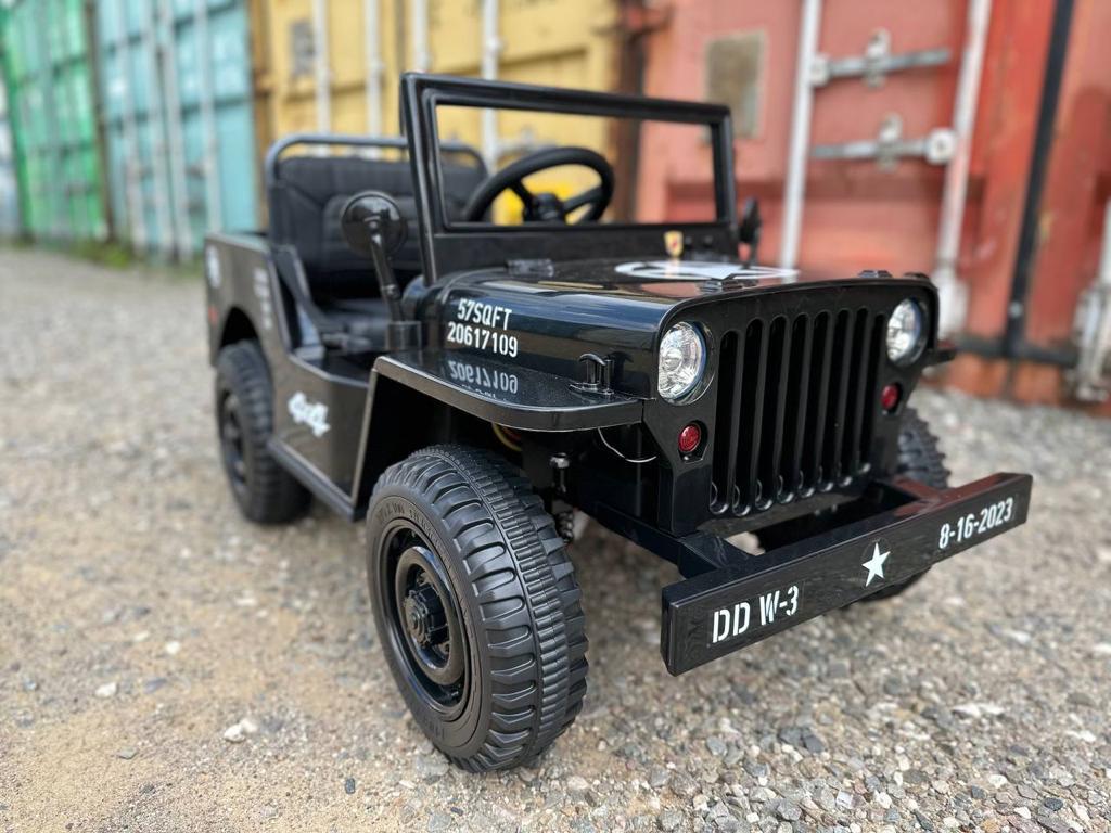 Электромобиль TOYLAND Джип Jeep Willys mini 2628 чёрный купить по цене  25998 ₽ в интернет-магазине Детский мир