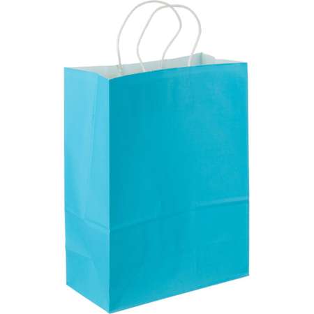 Пакет подарочный Комус крафт синий 26x33x12см 120г blue 3 штуки