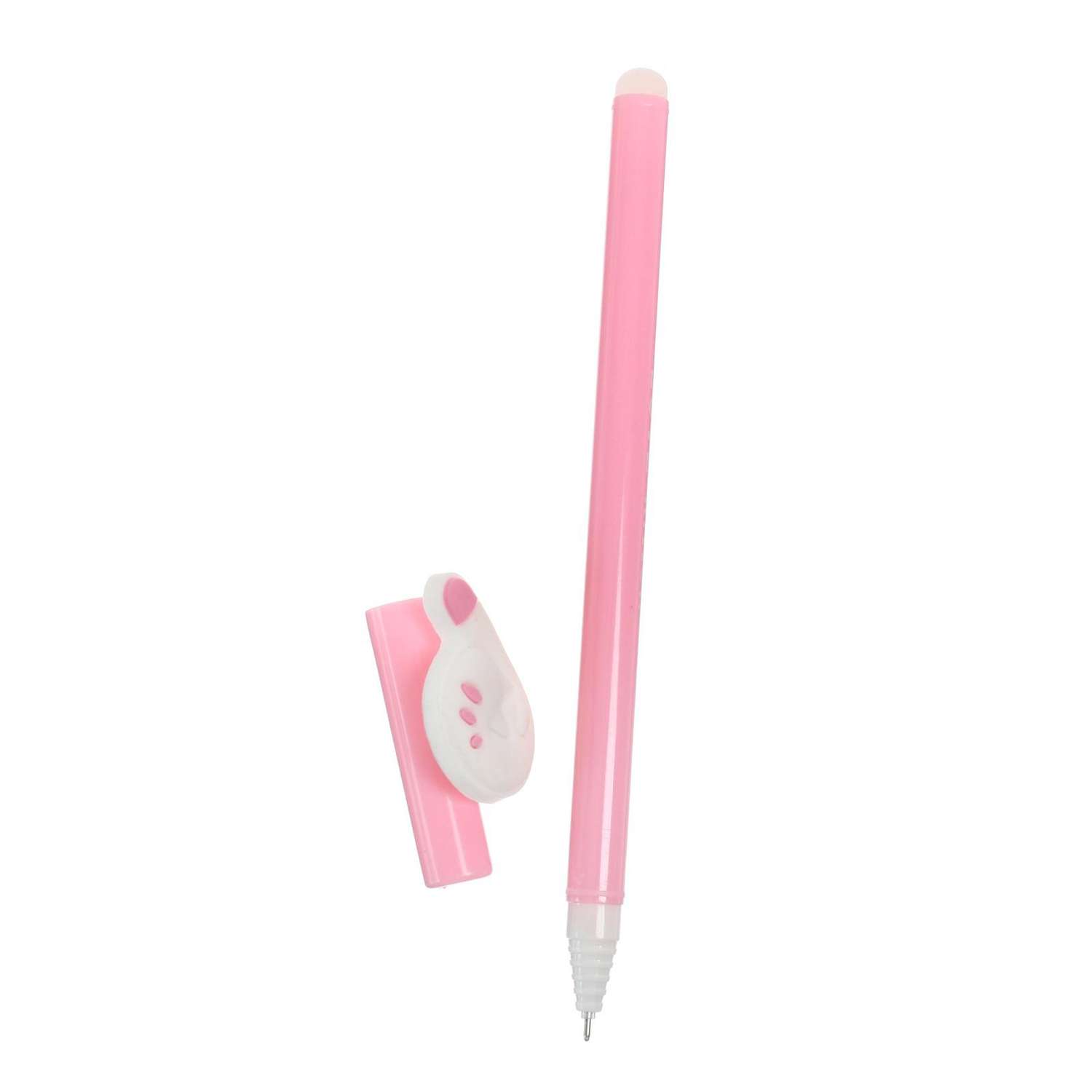 Ручка Sima-Land гелевая со стираемыми чернилами черный корпус розовый «Кошечка клубком» - фото 3