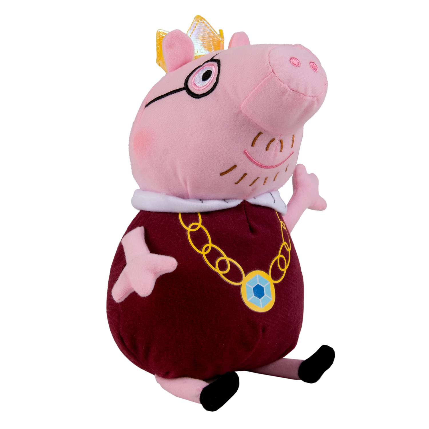 Игрушка мягкая Свинка Пеппа Pig Папа Свин Король 31154 - фото 2
