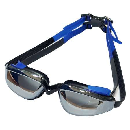 Очки для плавания Hawk E39693 зеркальные взрослые черно-синие