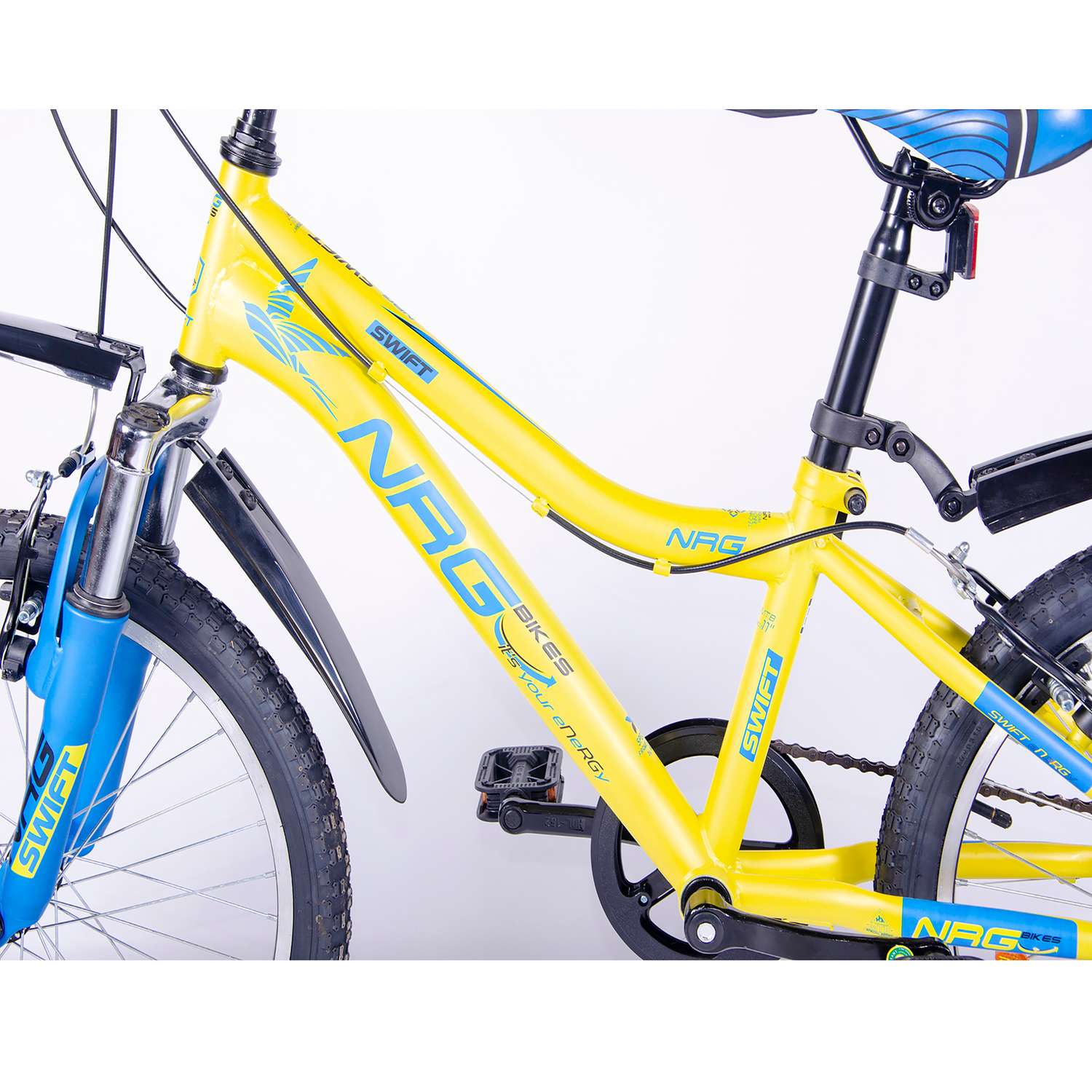 Велосипед NRG BIKES SWIFT 20 lemon-blue-black - фото 4