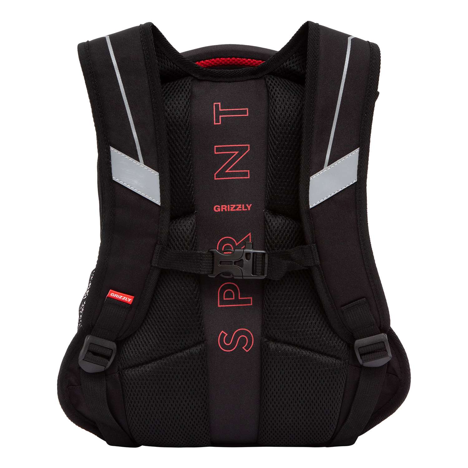 Рюкзак школьный Grizzly Черный-Красный RB-250-4/1 - фото 3