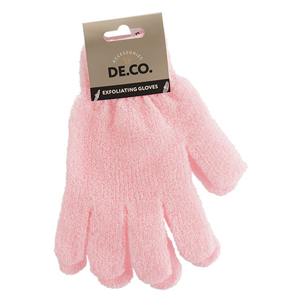 Перчатки для душа DECO. отшелушивающие розовые 2 шт - фото 4
