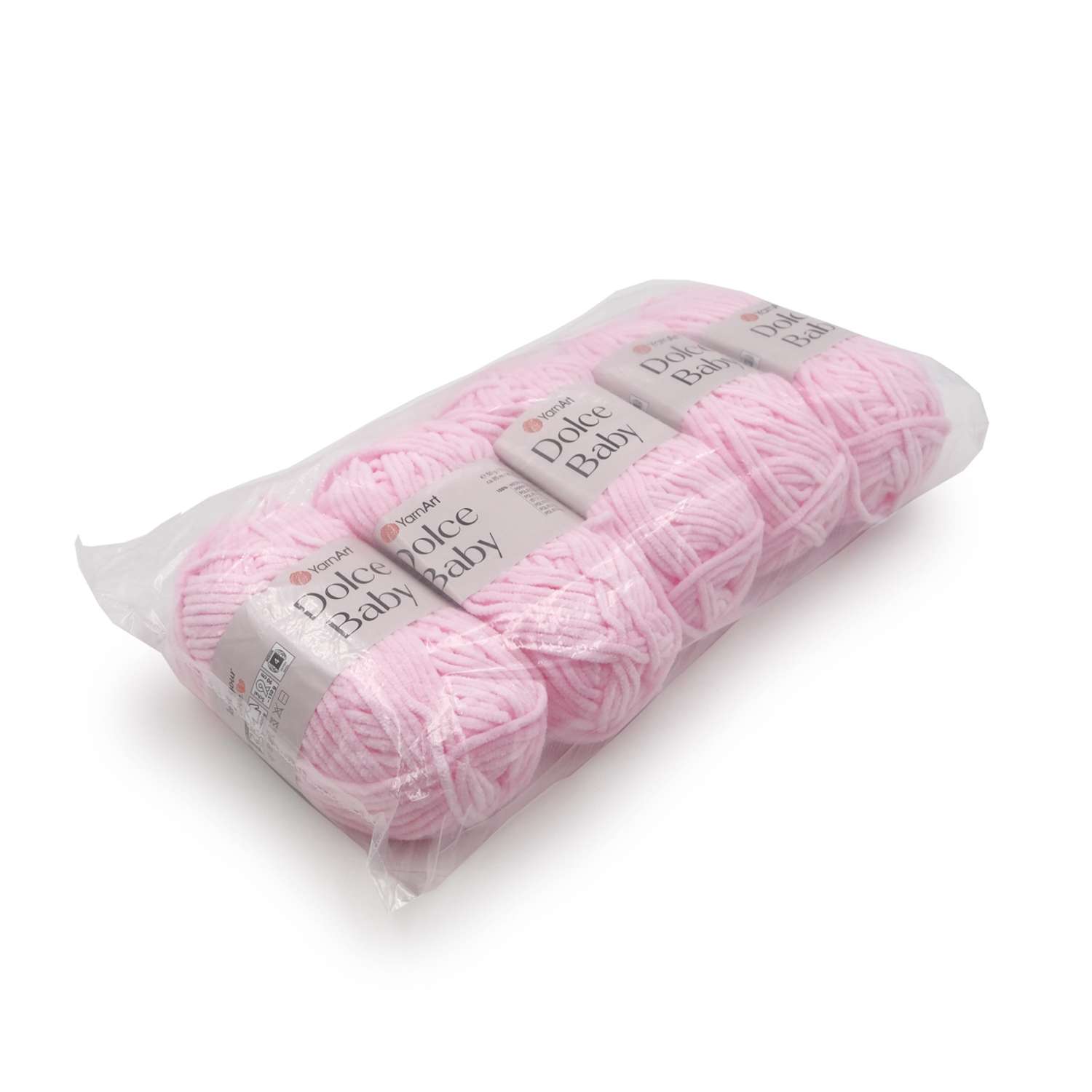 Пряжа для вязания YarnArt Dolce Baby 50 гр 85 м микрополиэстер плюшевая 5 мотков 750 розовый - фото 8