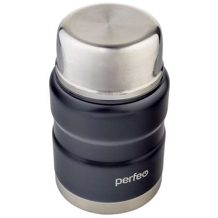Термос для еды Perfeo с широким горлом ложкой объем 0.5 л черный PFE1371
