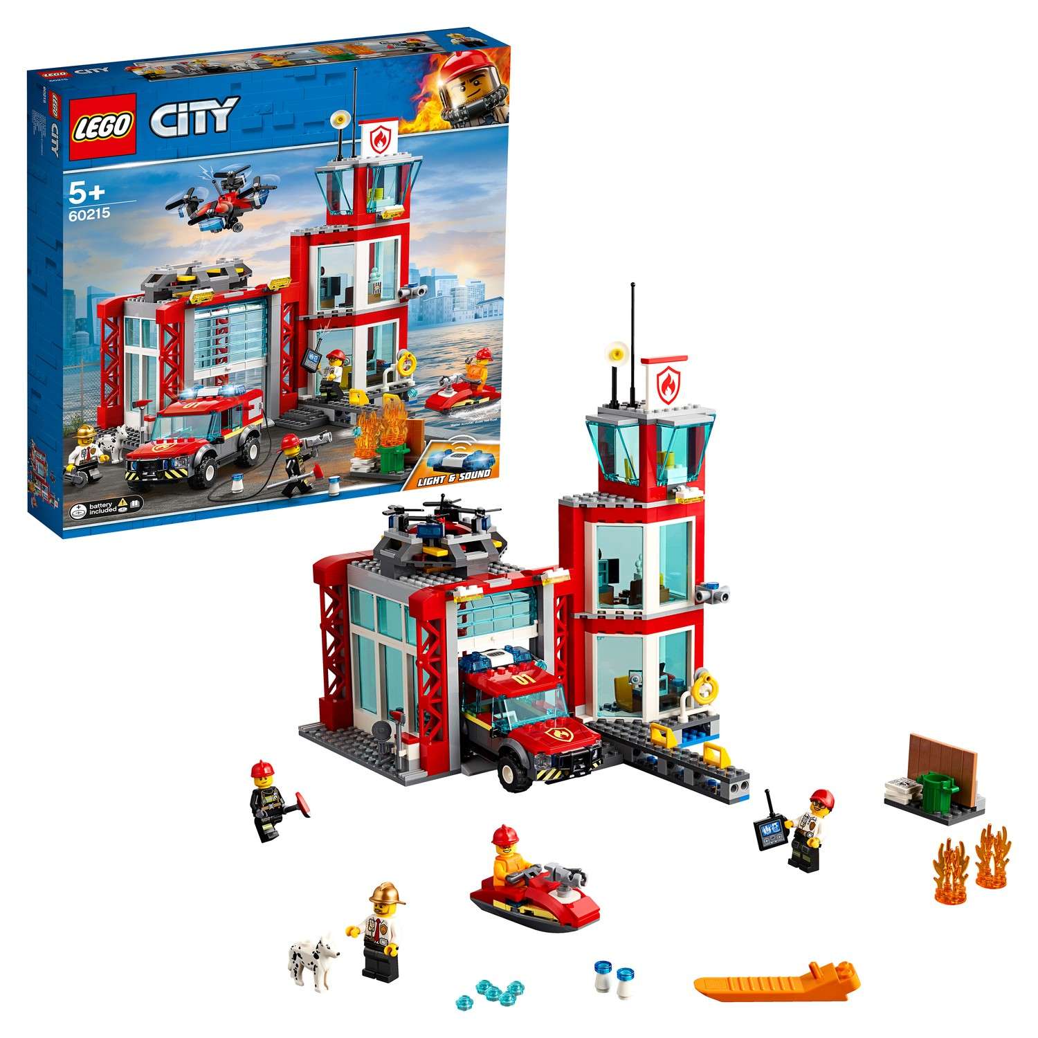 Конструктор LEGO City Fire Пожарное депо 60215 - фото 1