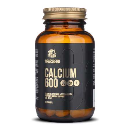 Кальций Grassberg Calcium 600 D3 Zn K 60таблеток