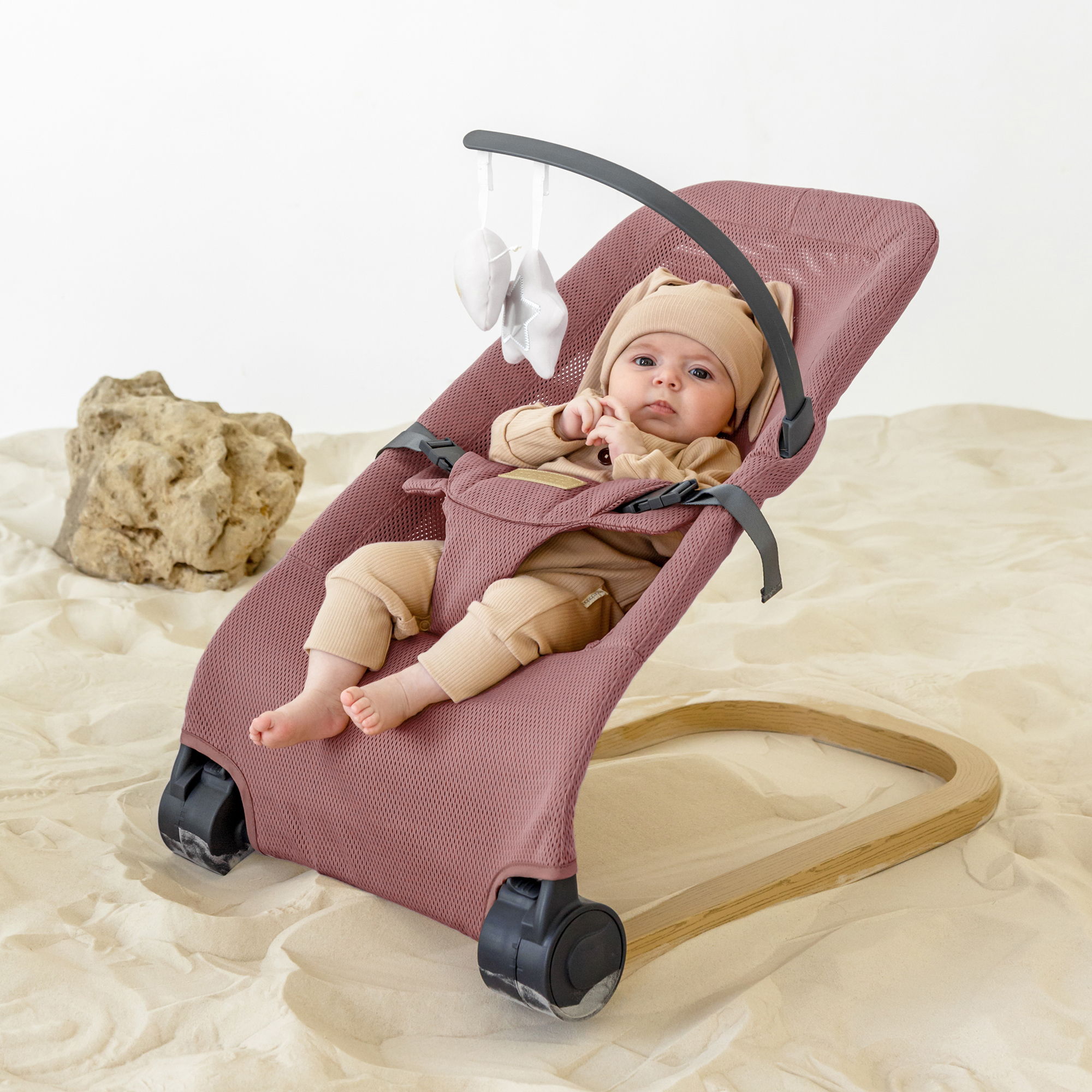 Шезлонг детский Amarobaby Baby relax Розовый - фото 13