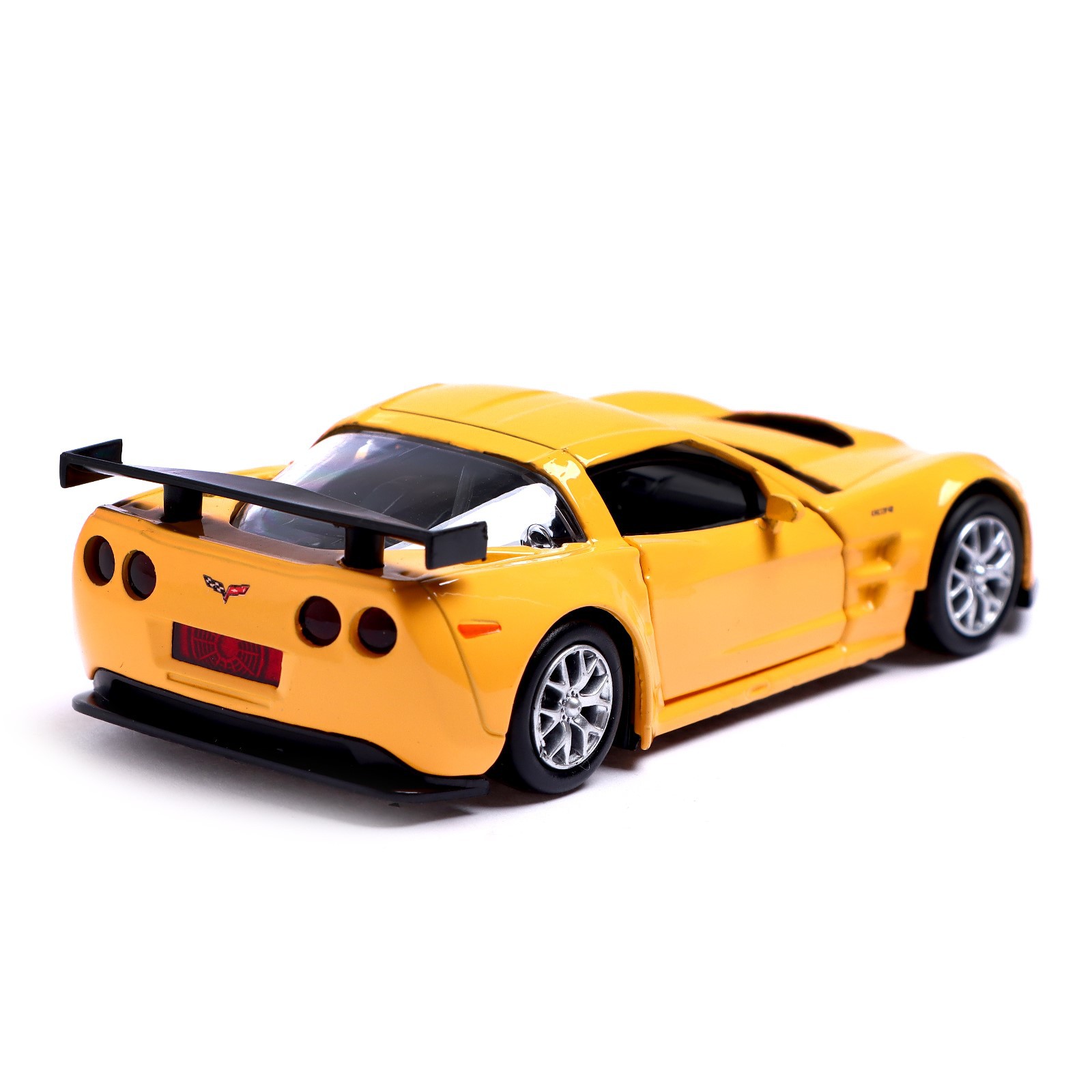 Машина Автоград металлическая CHEVROLET CORVETTE C6-R. 1:32. открываются двери. инерция. цвет жёлтый 5120166 - фото 4