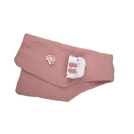 Кукла Arias Elegance nia 33 см в розовой одежде с соской и одеялом