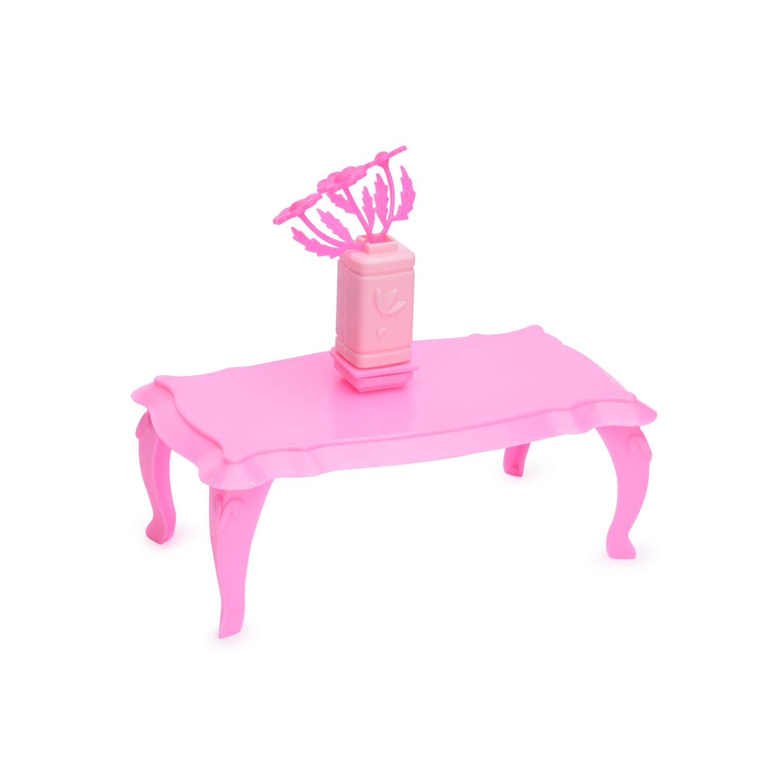 Журнальный столик Огонек для куклы розовый С-1395 - фото 1