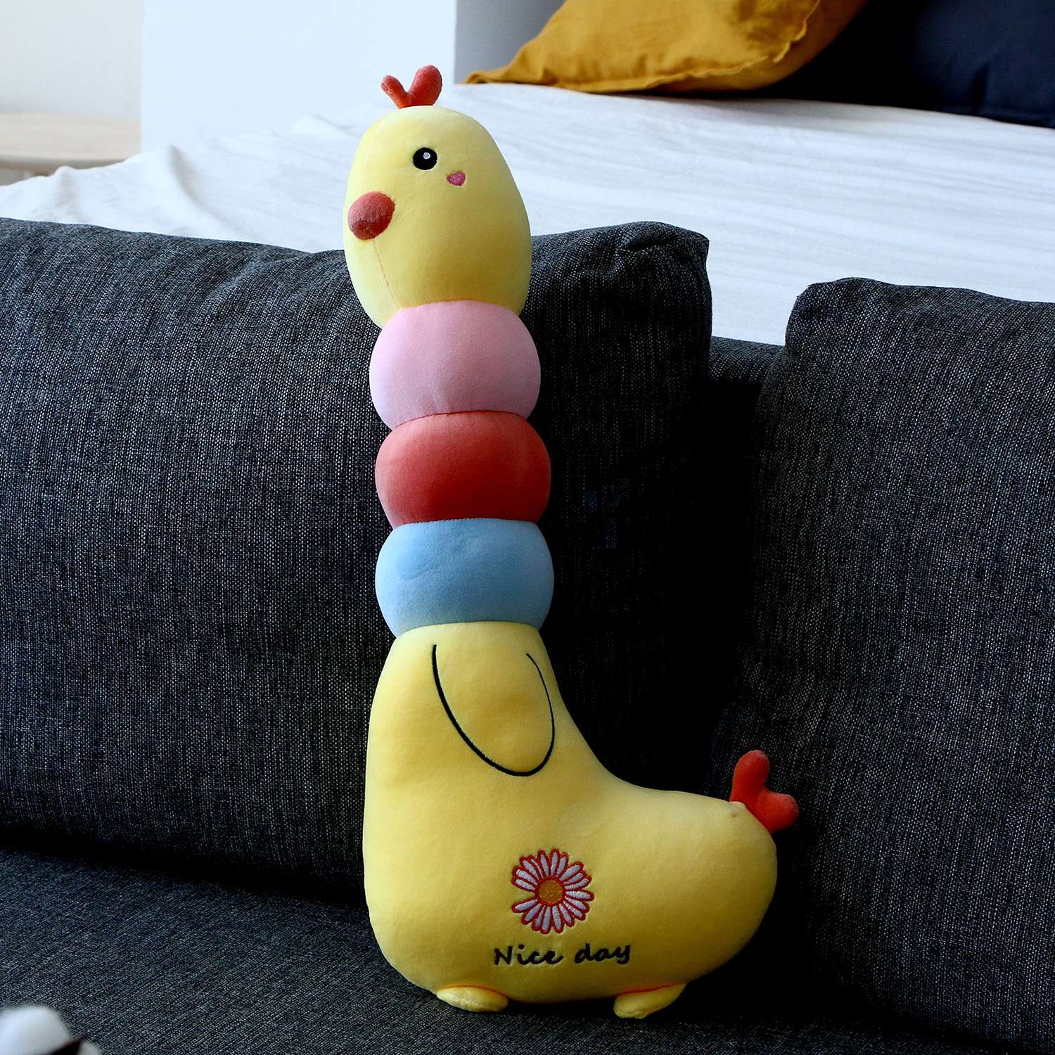 Мягкая игрушка Sima-Land подушка «Курочка» 60 см цвет жёлтый - фото 1